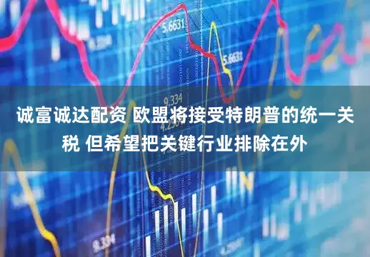诚富诚达配资 欧盟将接受特朗普的统一关税 但希望把关键行业排除在外
